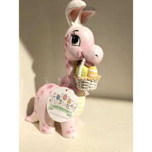 Bunny Boulevard Collection Pink Dinosaur With Bunny Ears And Easter Basket